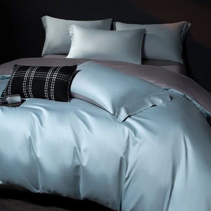 Egyptian Long Staple Cotton Bedding Set Single Double Queen King Size Duvet Cover Luxury Solid Color Quilt Cover Set